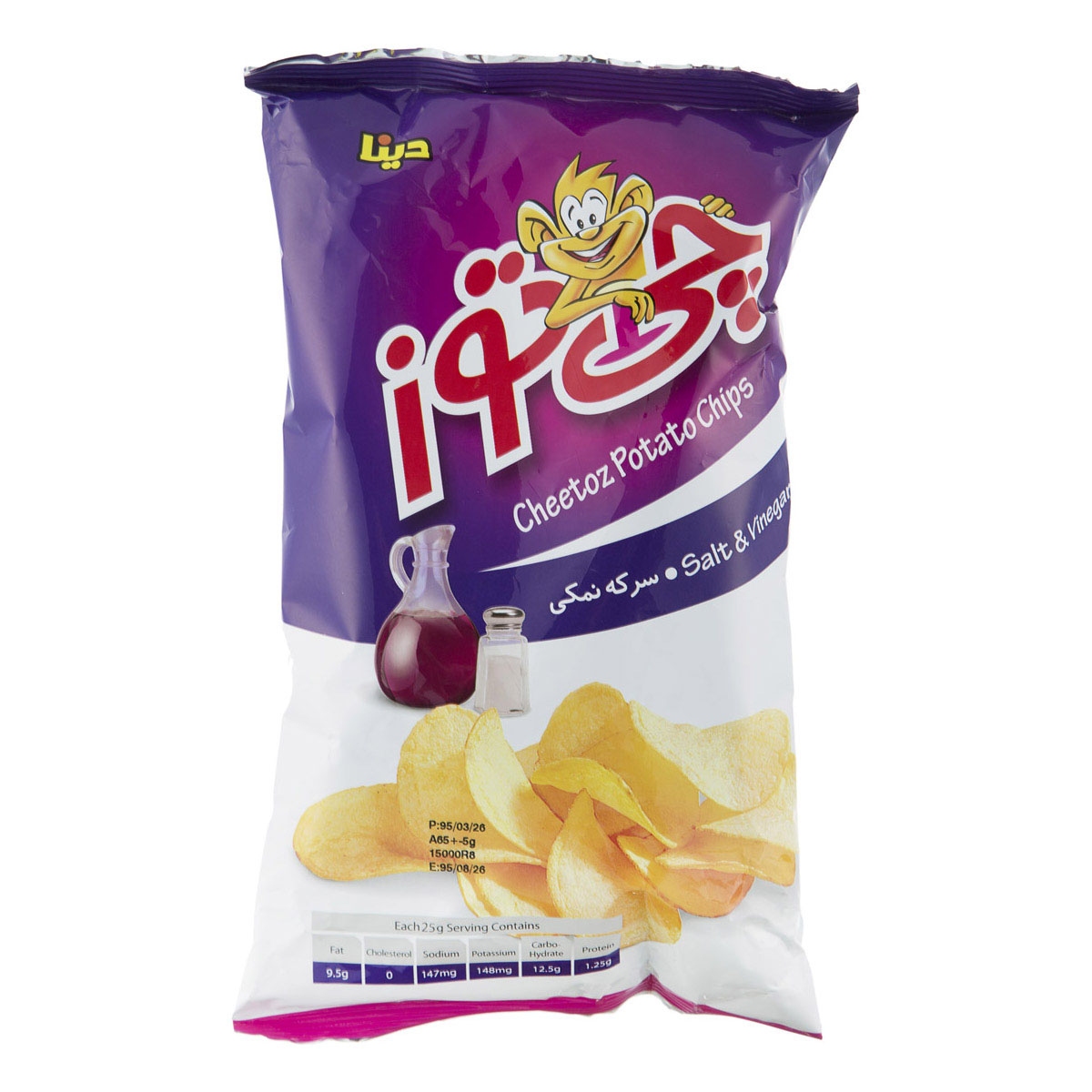 چی توز چیپس سرکه نمکی 65گ
